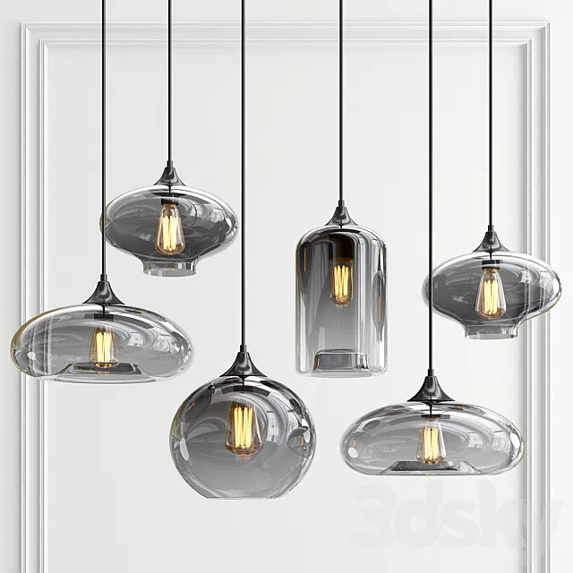 Eve Bulbs Pendant lights 3D Model Eve Bulbs Pendant lights 3D Model