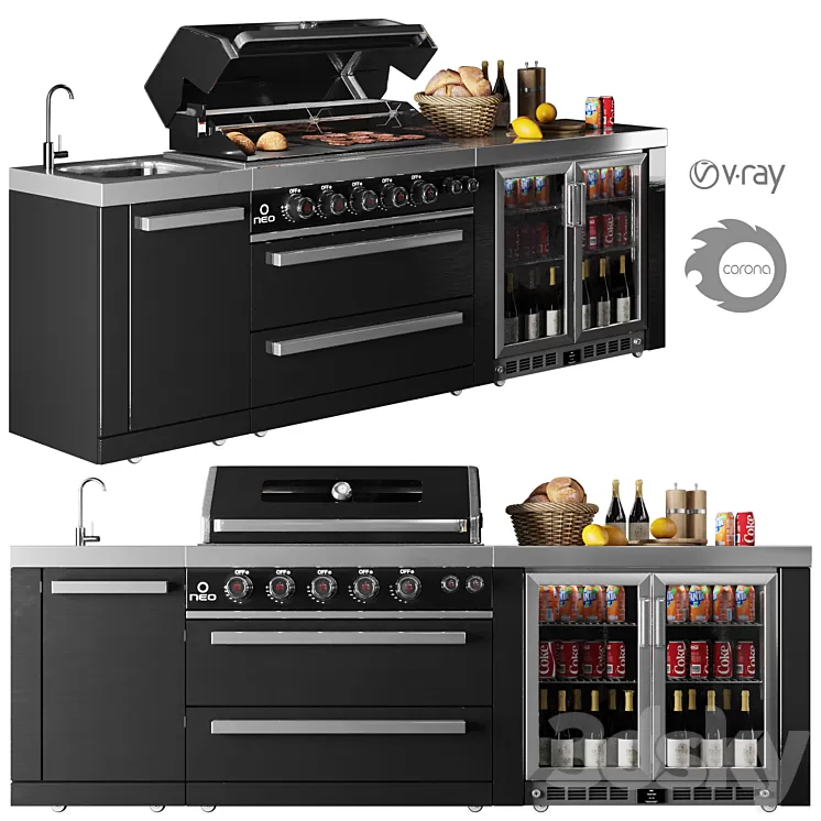 Everdure Neo Outdoor Kitchen 3D Model Everdure Neo Outdoor Kitchen 3D Model
