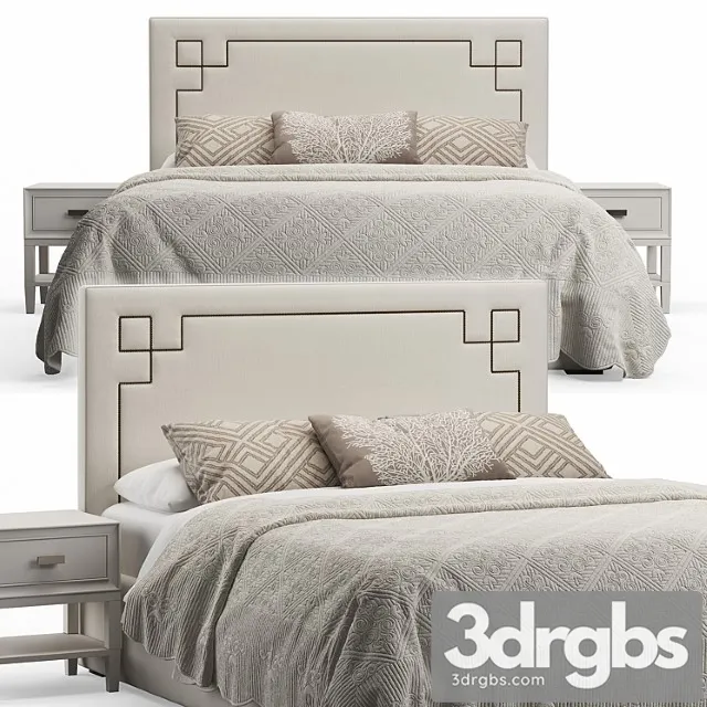 Everly Quinn Kerley Fabric Upholstered Bed 3D Model Download