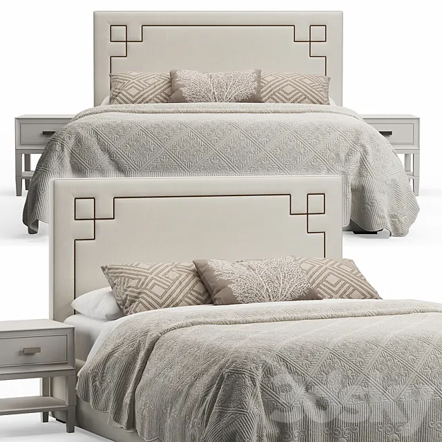 Everly Quinn Kerley Fabric Upholstered Bed 3DModel