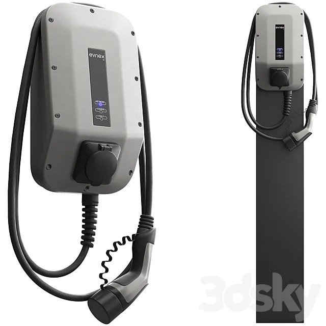 Evnex X Series Smart Universal EV Charger 3D Model Evnex X Series Smart Universal EV Charger 3D Model