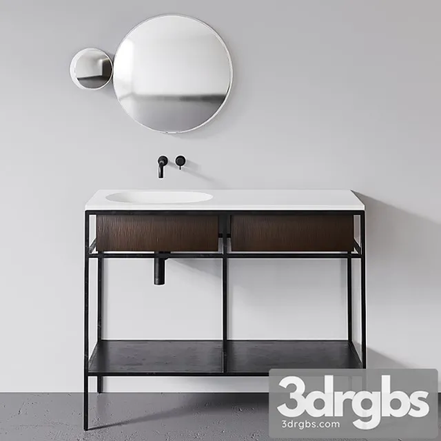 Ex.t frame gl2 + sm + ds brown wood console, gravity mirror Ex.t frame gl2 + sm + ds brown wood console, gravity mirror