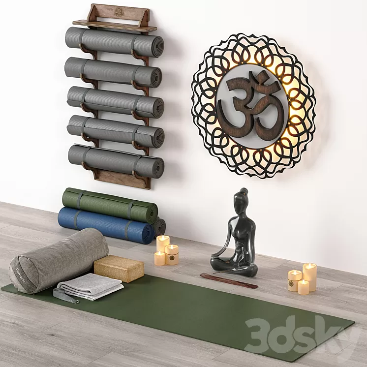 Excellent yoga set. Sport set 3D Model