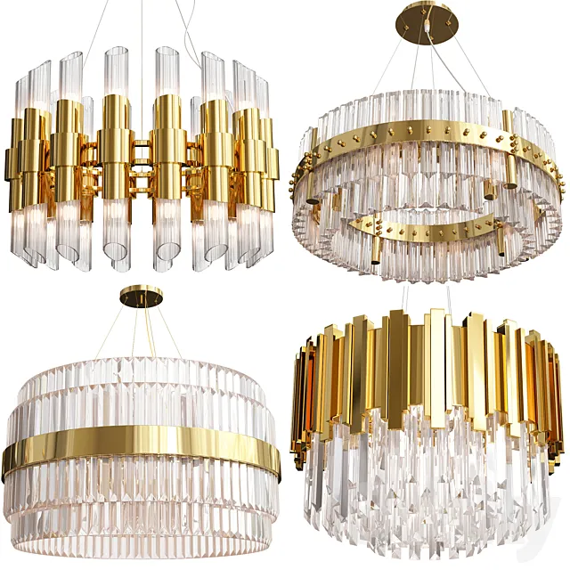 Exclusive Chandelier Set-11 3D Model Exclusive Chandelier Set-11 3D Model
