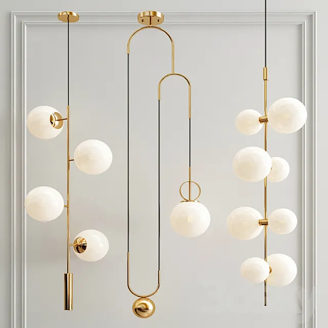 Exclusive Pendant – 3 types 3D Model Exclusive Pendant – 3 types 3D Model