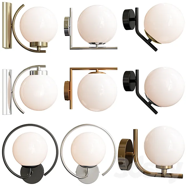 Exclusive Sconce Collection Set-1 3DModel