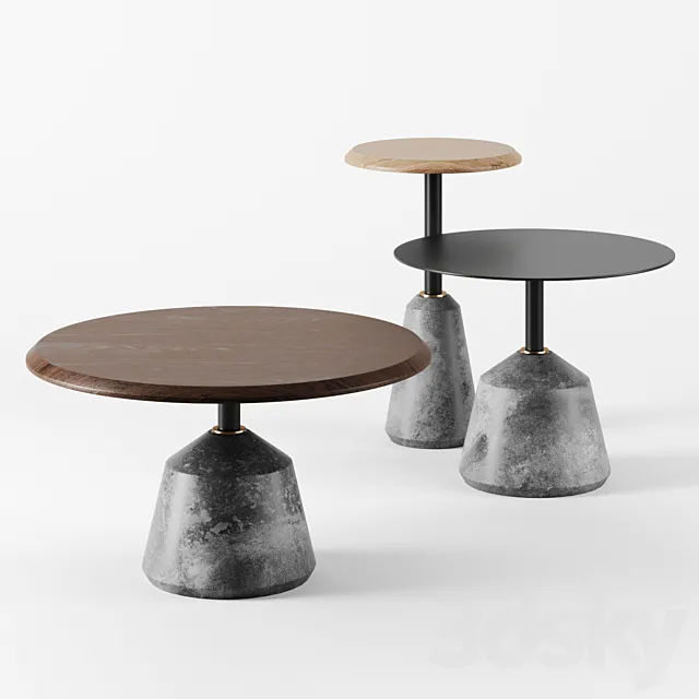 Exeter Side Tables by District Eight 3D Model