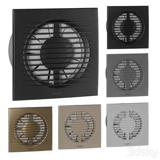 Exhaust fan Europlast E-EXTRA 3D Model Exhaust fan Europlast E-EXTRA 3D Model