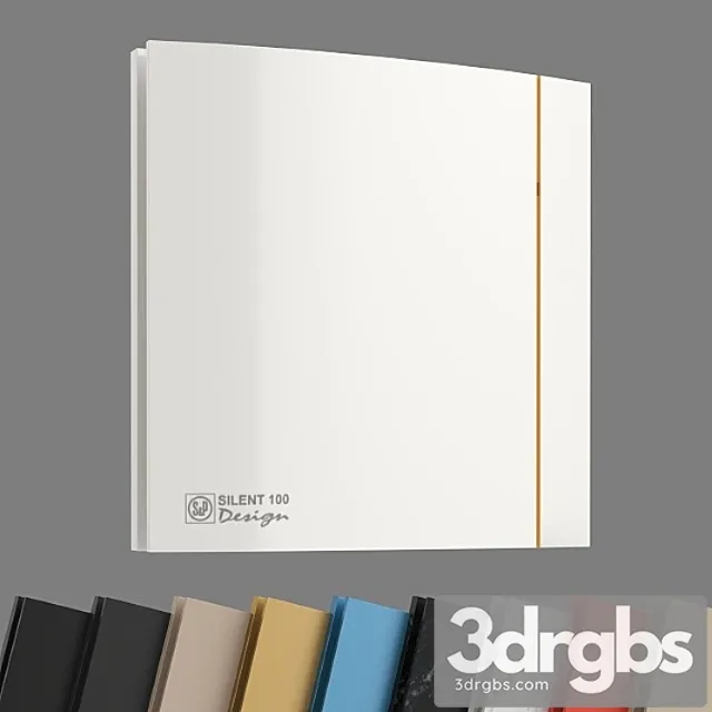 Exhaust fan soler & palau silent 100 design 3c. 2 3D Model Download