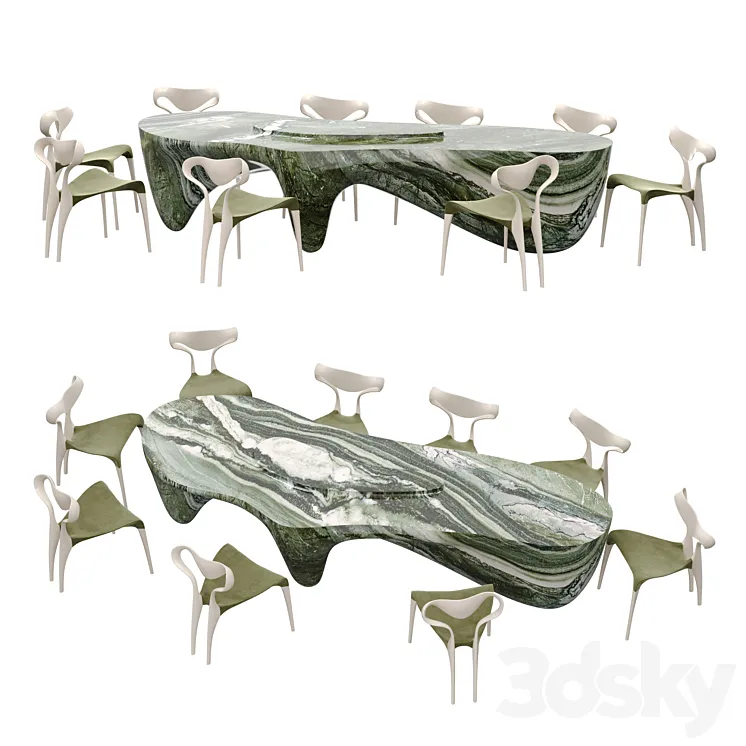 Eximons Dining Table 3D Model Free Download