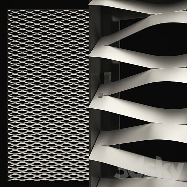 Expanded metal mesh – 175×70 mm 3D Model Expanded metal mesh – 175×70 mm 3D Model