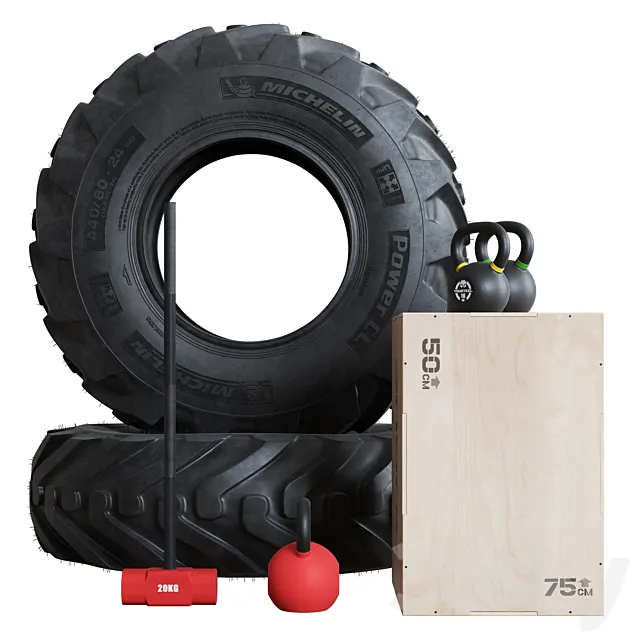 Explosive Training Set for Fighters 3D Model