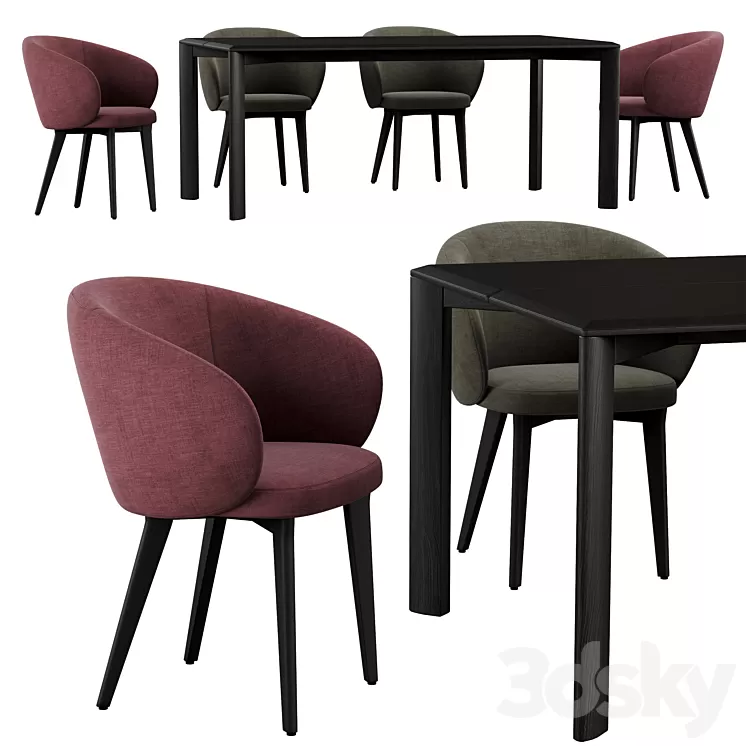 Expormim Kotai dining set 3D Model