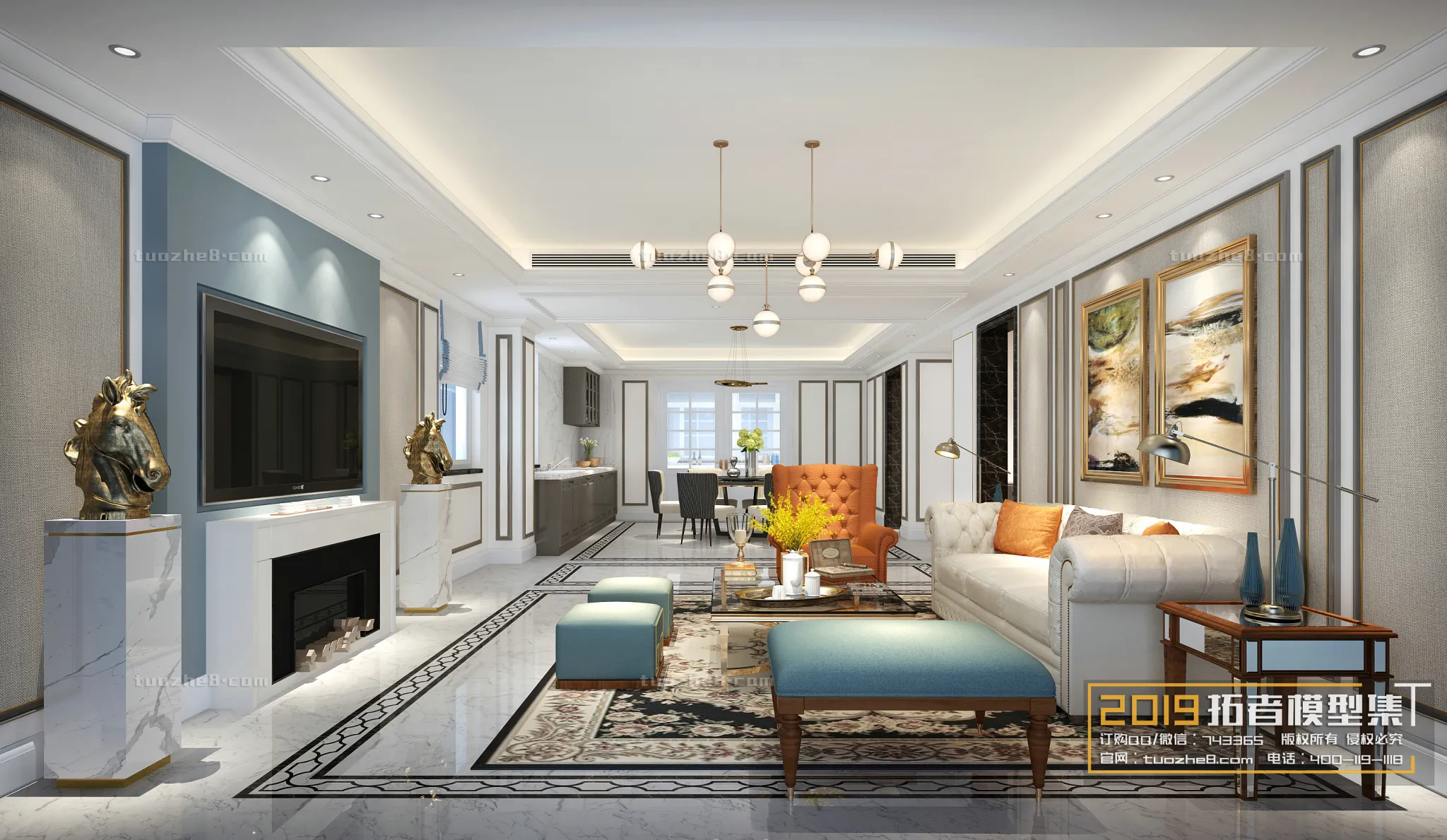 Extension Interior – LINGVING ROOM – AMERICAN STYLES – 013 Extension Interior – LINGVING ROOM – AMERICAN STYLES – 013