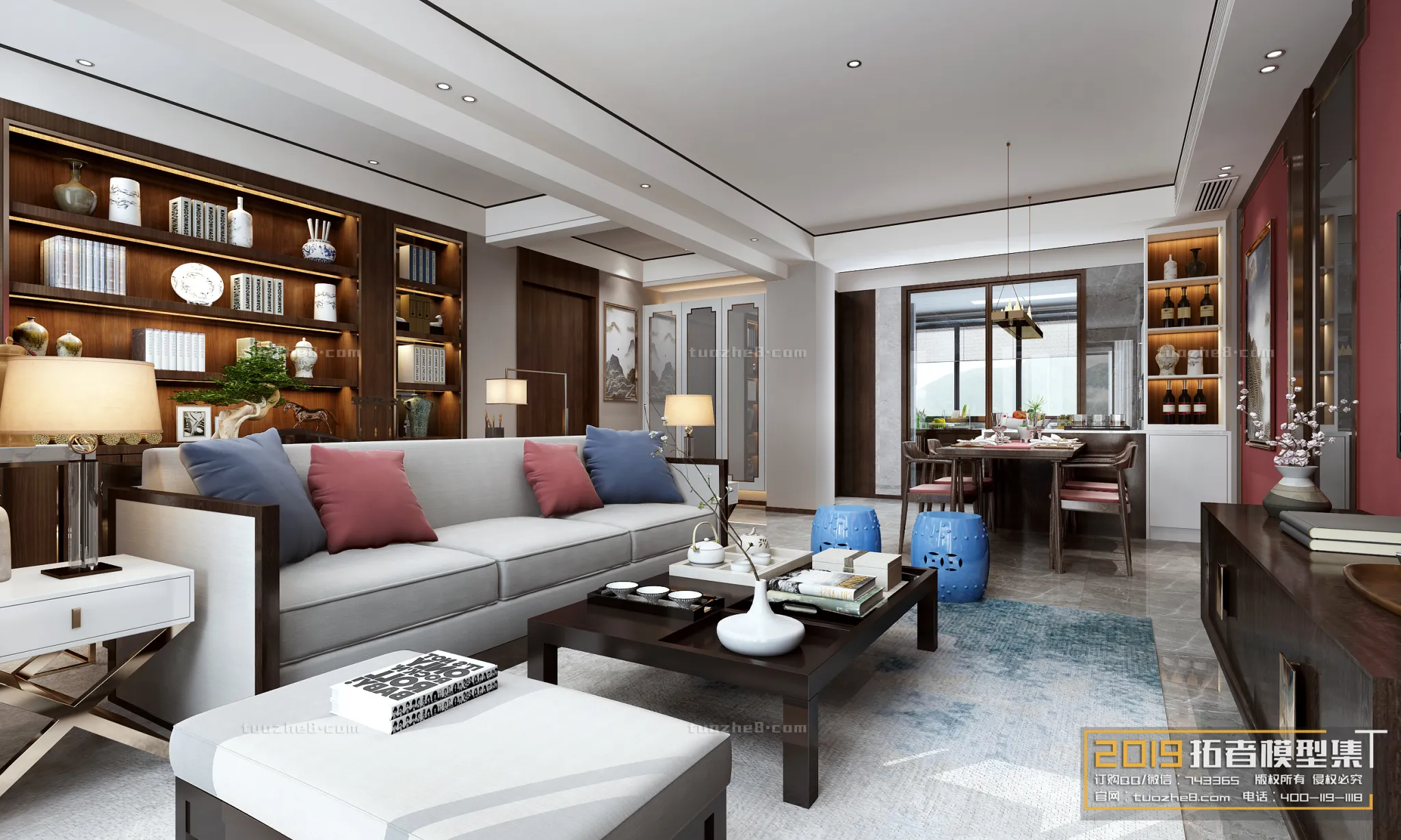 Extension Interior – LINGVING ROOM – CHINESE STYLES – 015