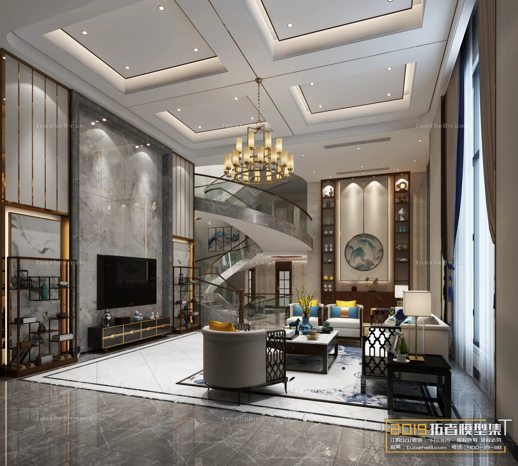 Extension Interior – LINGVING ROOM – CHINESE STYLES – 019