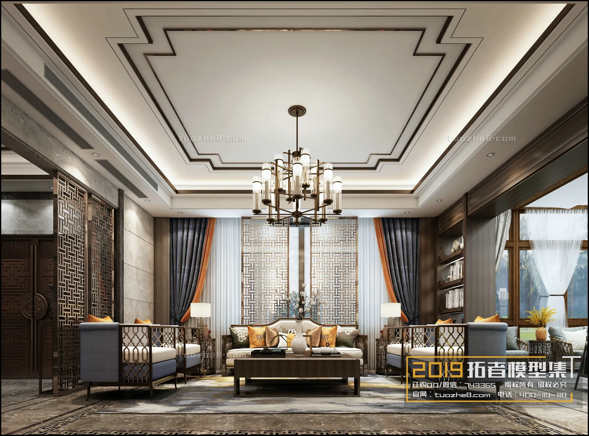 Extension Interior – LINGVING ROOM – CHINESE STYLES – 023