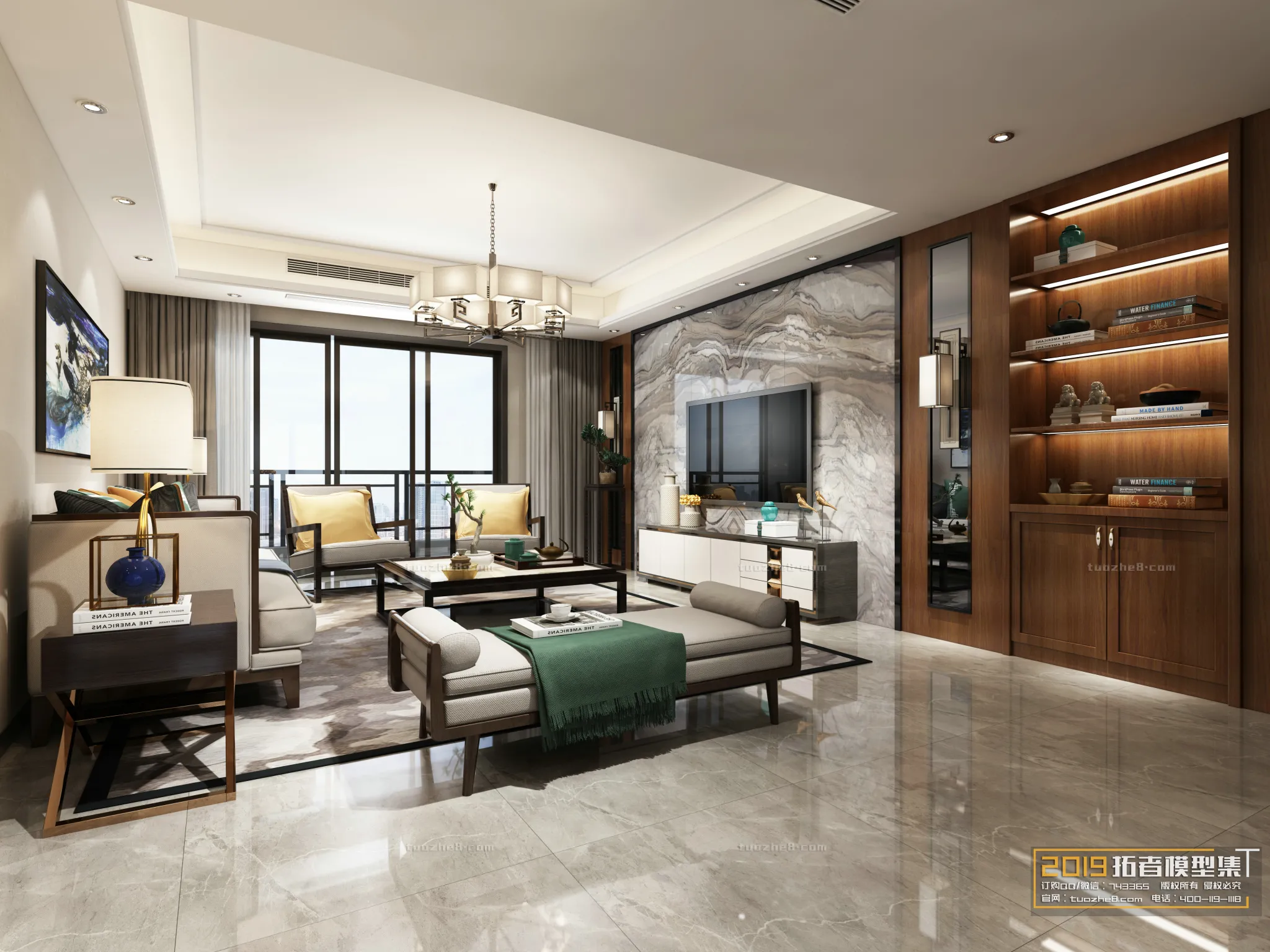 Extension Interior – LINGVING ROOM – CHINESE STYLES – 046