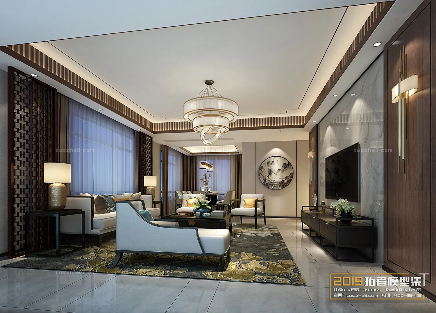 Extension Interior – LINGVING ROOM – CHINESE STYLES – 074 Extension Interior – LINGVING ROOM – CHINESE STYLES – 074