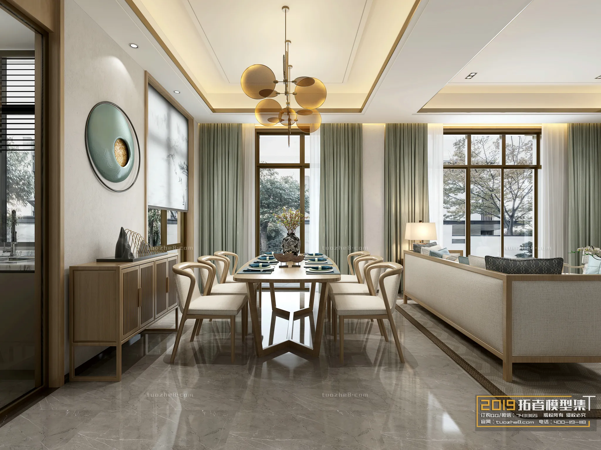 Extension Interior – LINGVING ROOM – CHINESE STYLES – 089 Extension Interior – LINGVING ROOM – CHINESE STYLES – 089