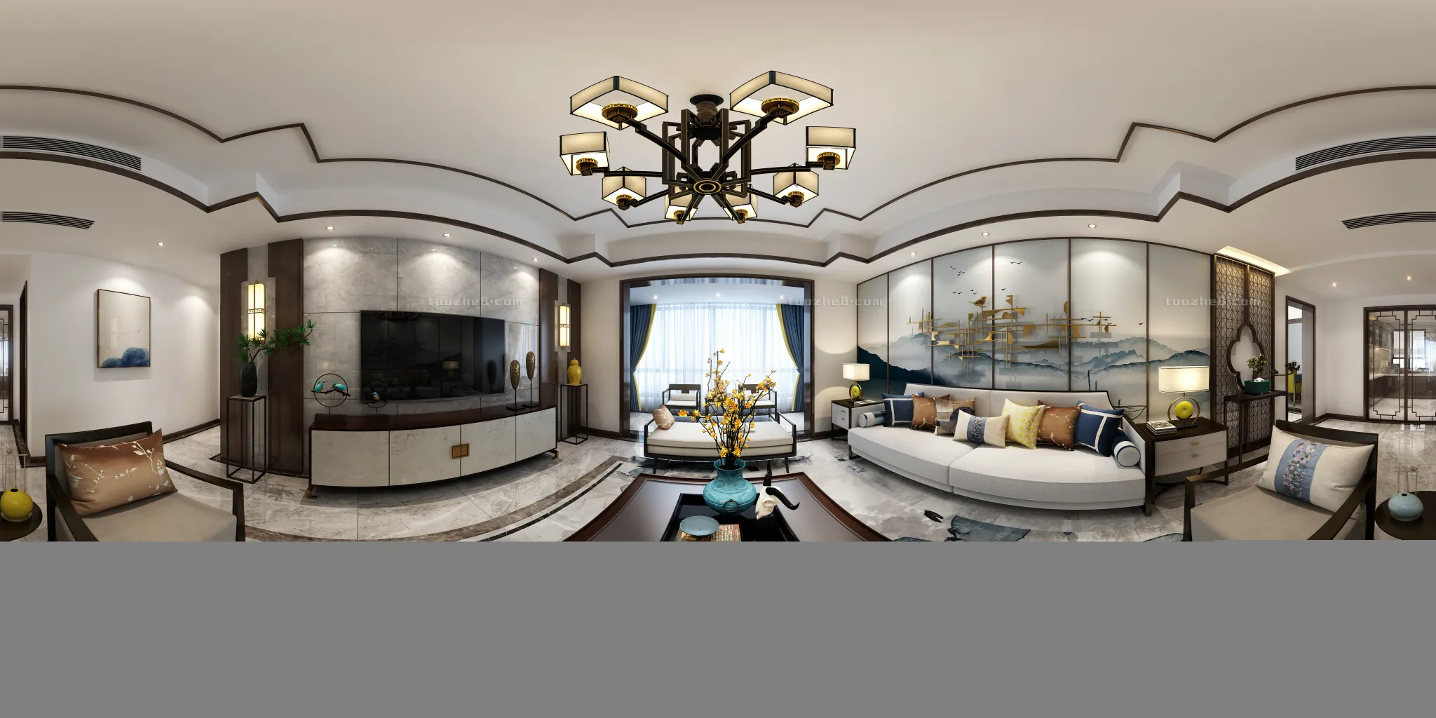 Extension Interior – LINGVING ROOM – CHINESE STYLES – 130 Extension Interior – LINGVING ROOM – CHINESE STYLES – 130