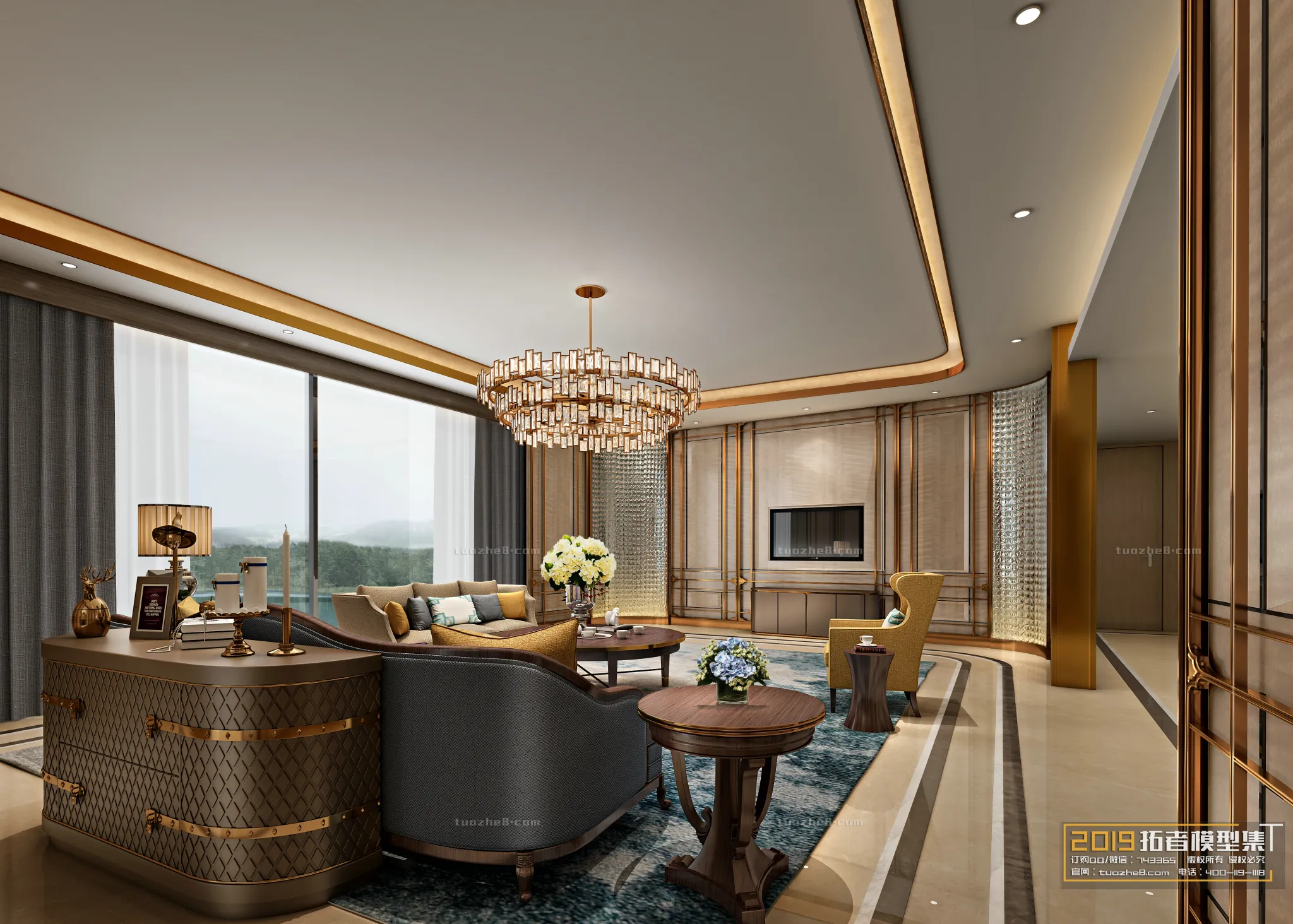 Extension Interior – LINGVING ROOM – EUROPEAN STYLES – 021