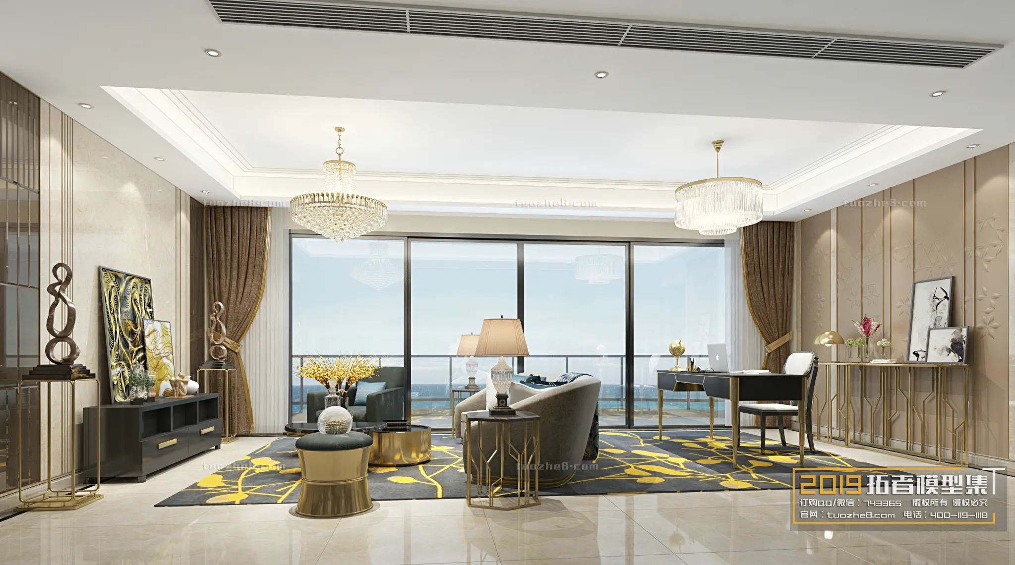 Extension Interior – LINGVING ROOM – EUROPEAN STYLES – 024