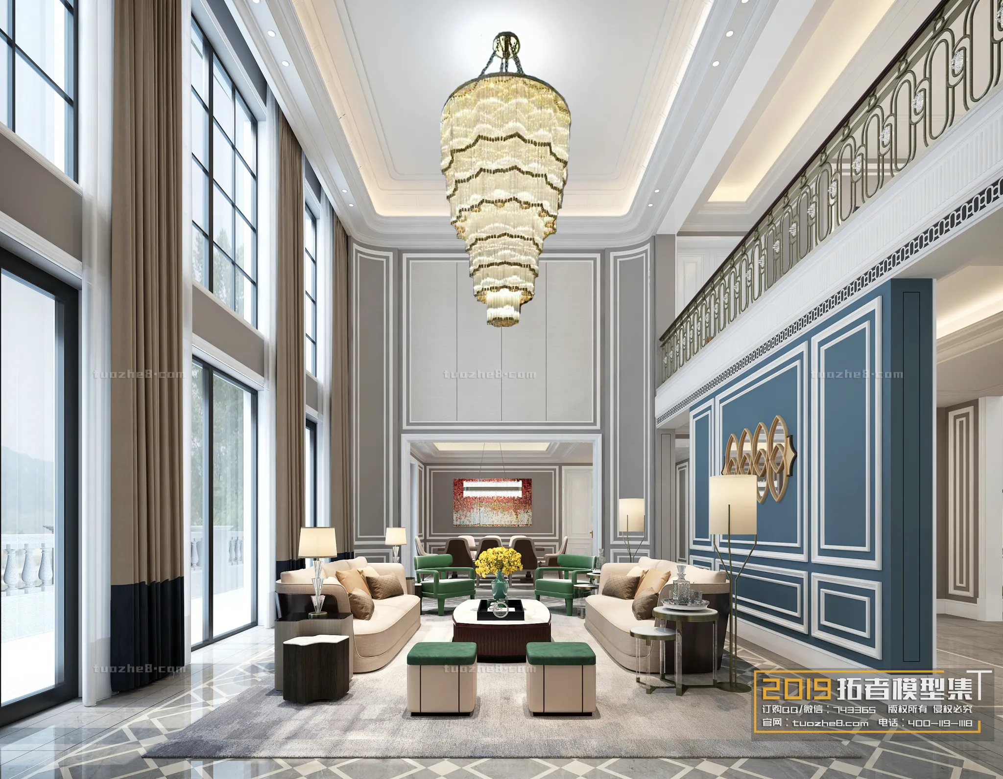 Extension Interior – LINGVING ROOM – EUROPEAN STYLES – 026