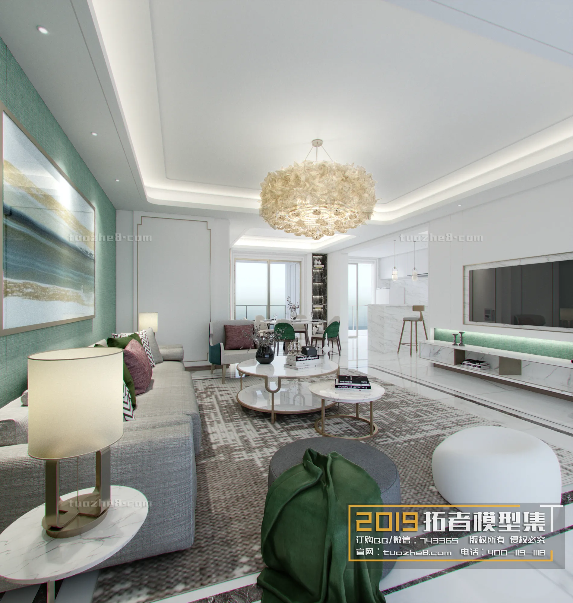 Extension Interior – LINGVING ROOM – EUROPEAN STYLES – 032