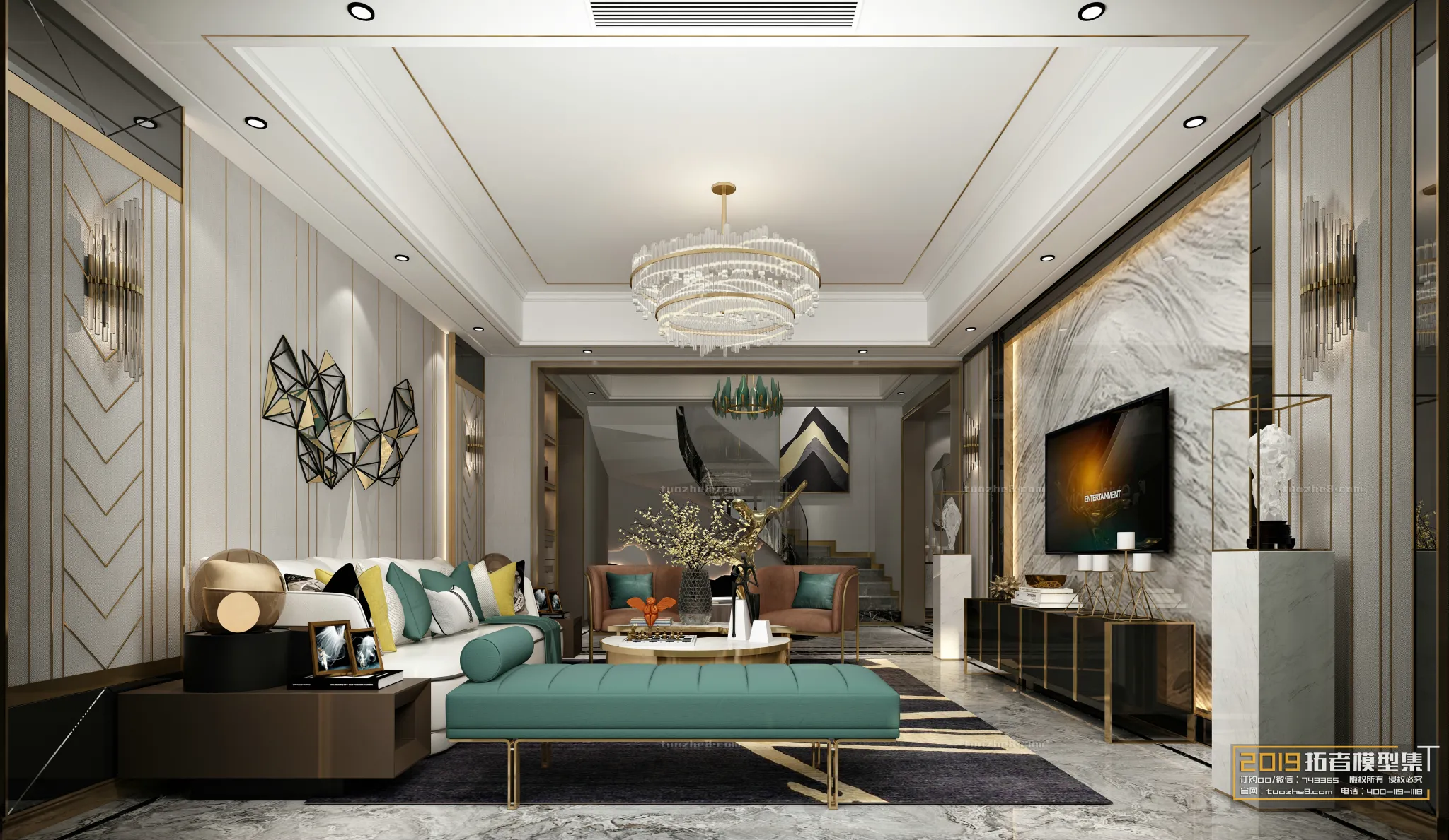 Extension Interior – LINGVING ROOM – EUROPEAN STYLES – 036