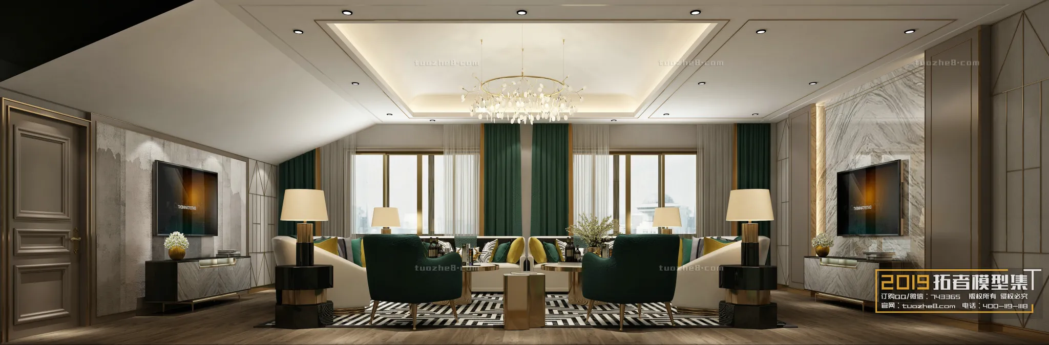 Extension Interior – LINGVING ROOM – EUROPEAN STYLES – 037