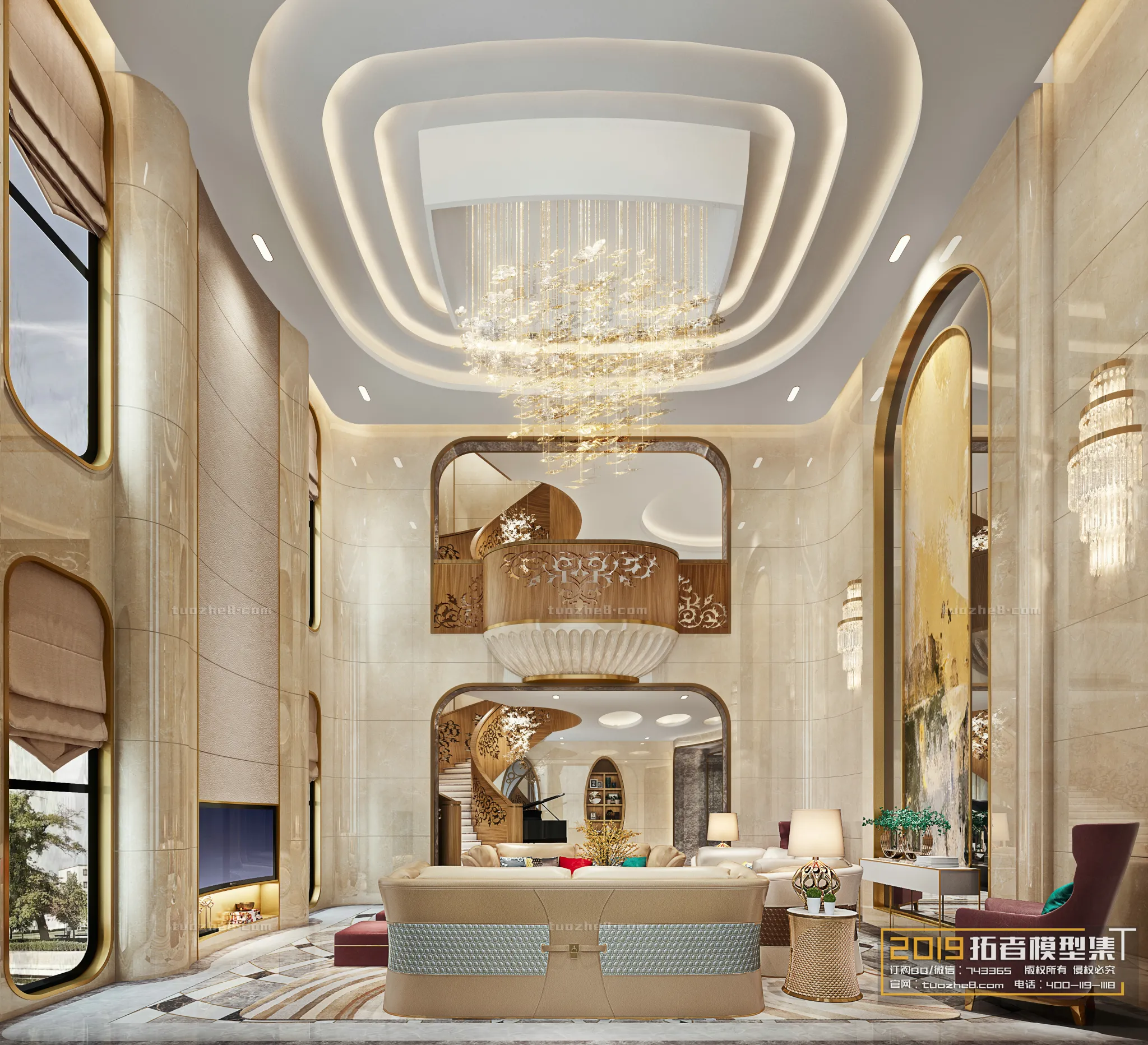 Extension Interior – LINGVING ROOM – EUROPEAN STYLES – 040