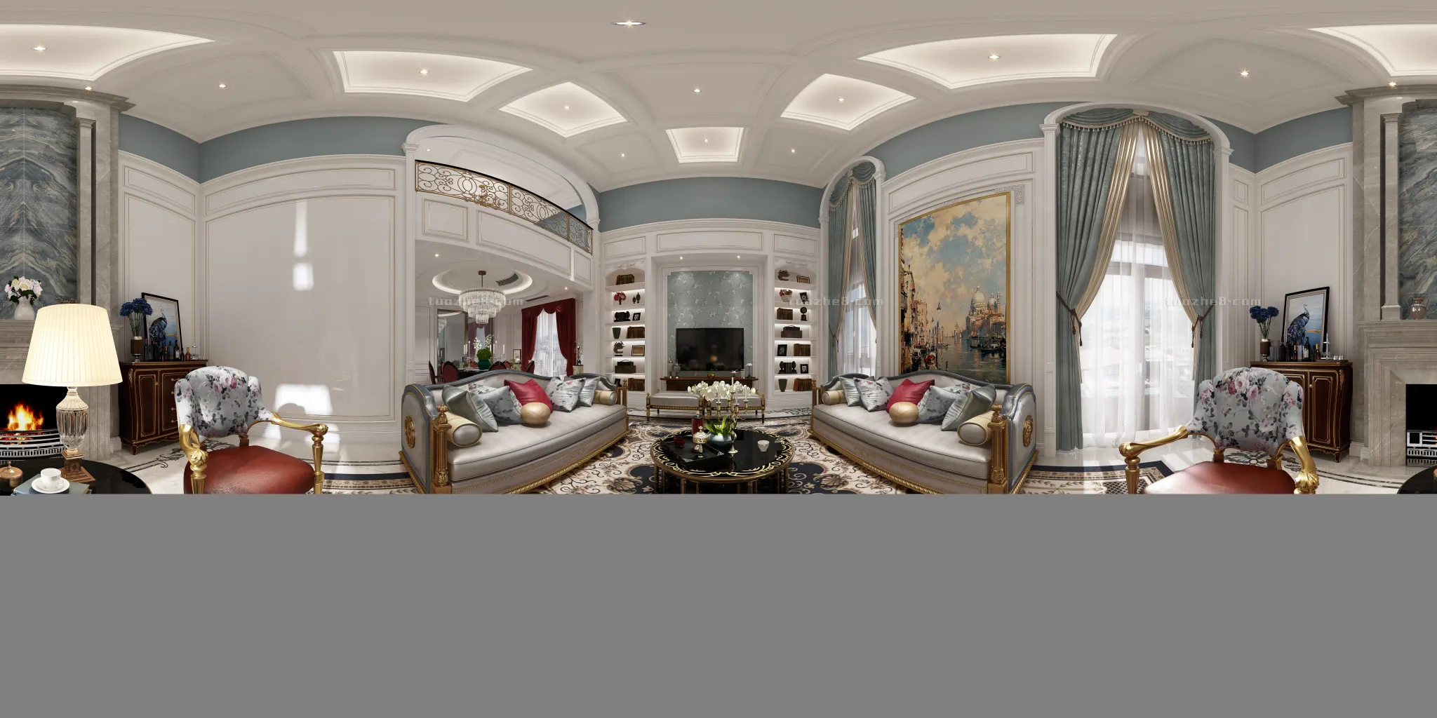 Extension Interior – LINGVING ROOM – EUROPEAN STYLES – 045