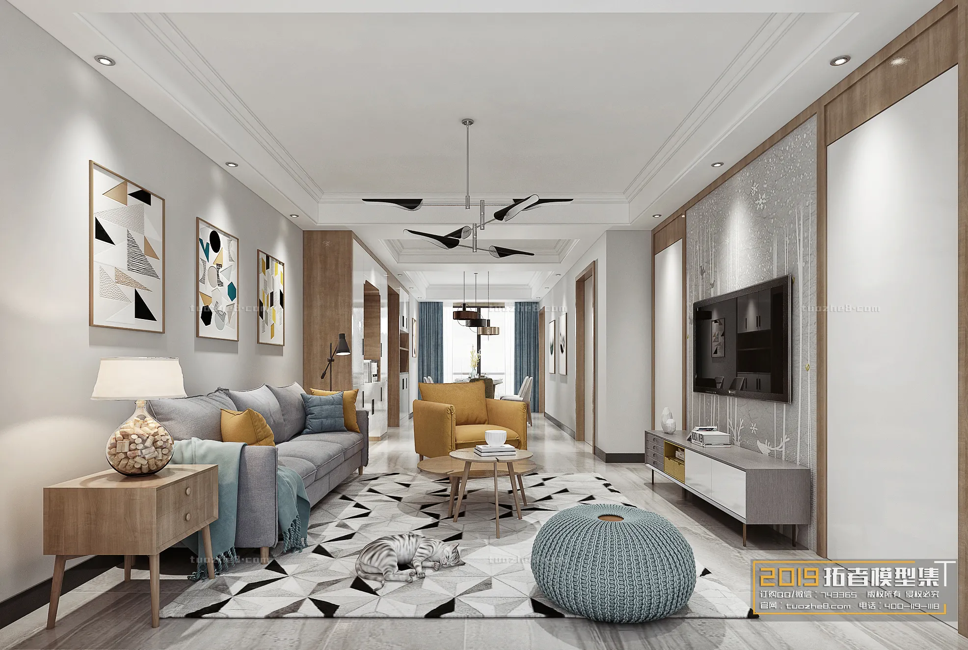 Extension Interior – LINGVING ROOM – NORDIC STYLES – 019