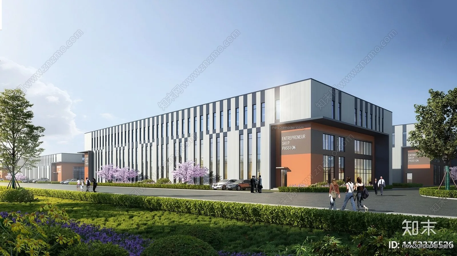 Exterior 3D Models of Factory – 3D Scene – 001 – VRAY