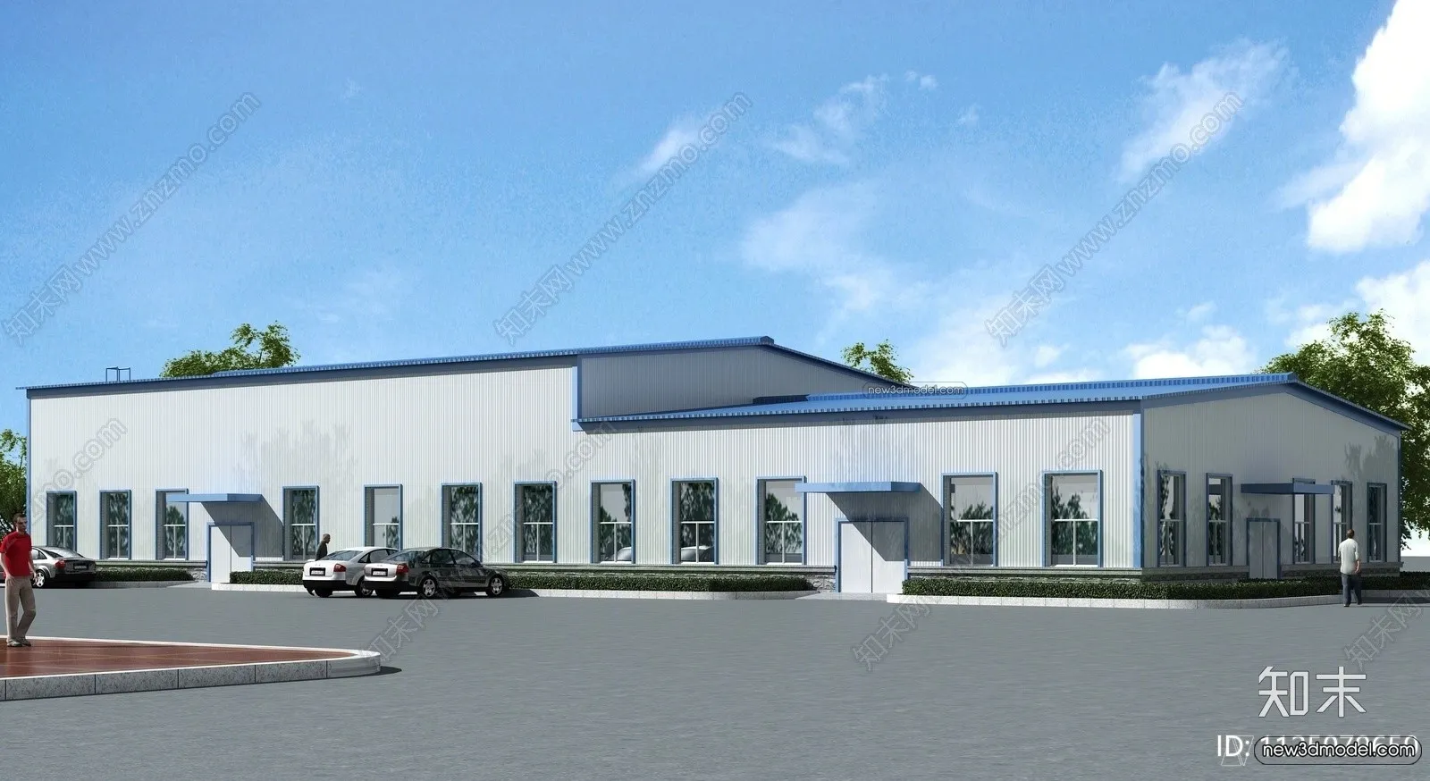 Exterior 3D Models of Factory – 3D Scene – 008 – VRAY