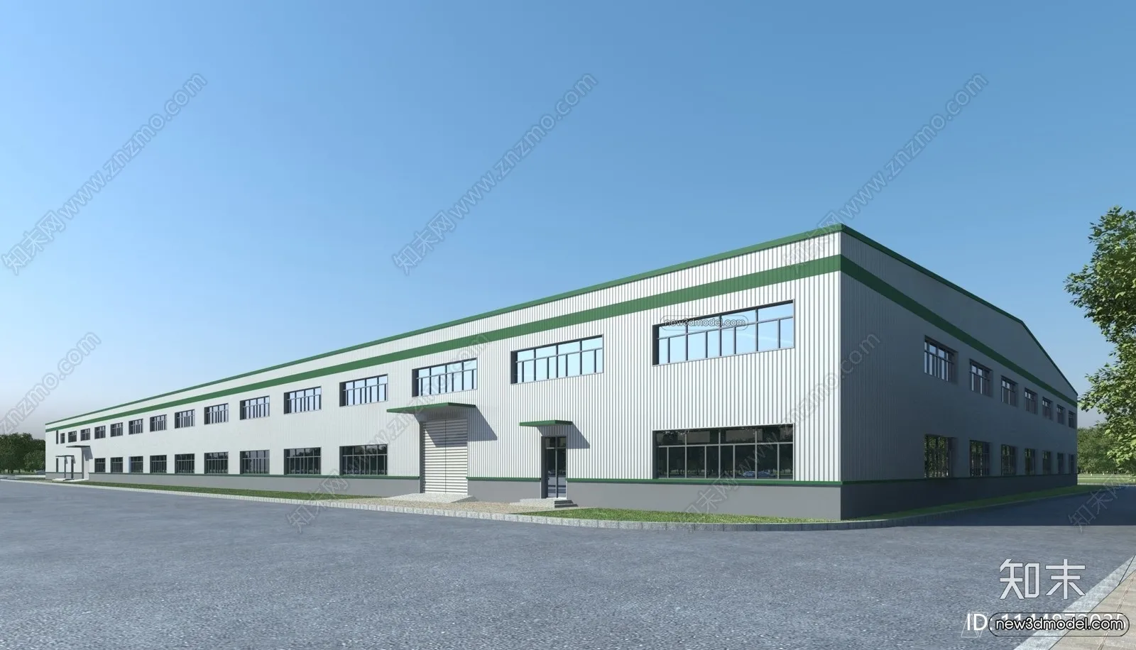 Exterior 3D Models of Factory – 3D Scene – 011 – VRAY