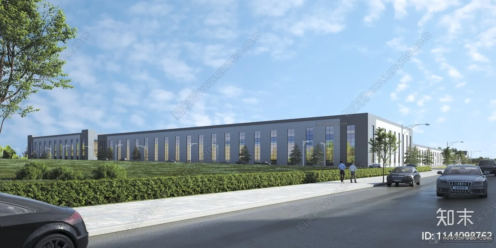 Exterior 3D Models of Factory – 3D Scene – 014 – VRAY