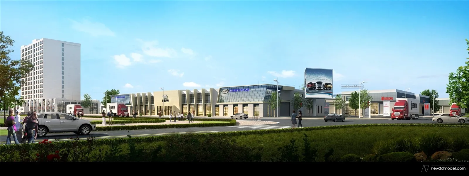 Exterior 3D Models of Factory – 3D Scene – 025 – VRAY