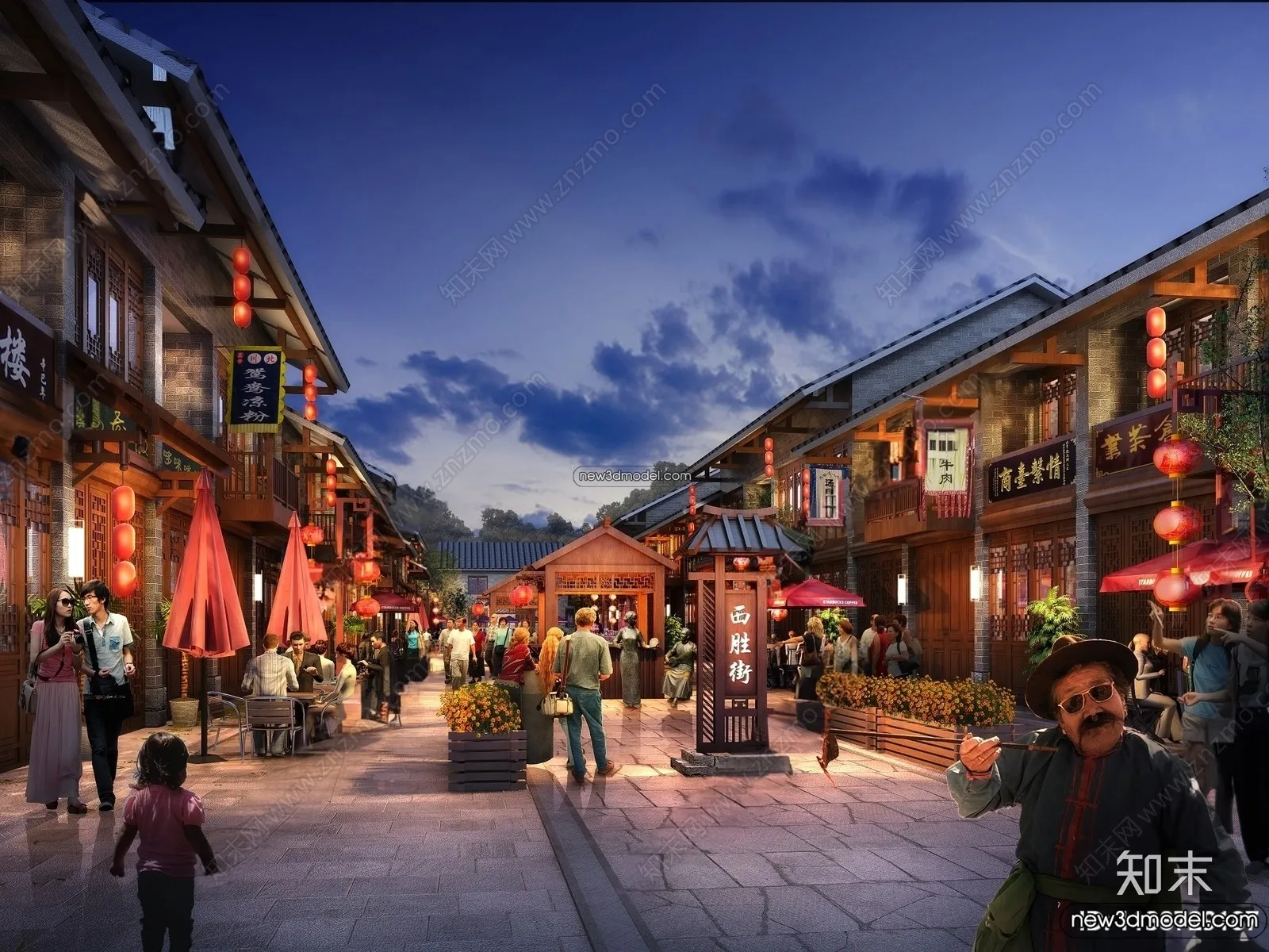 Exterior 3D Models of Pagoda – 3D Scenes – 002 – VRAY