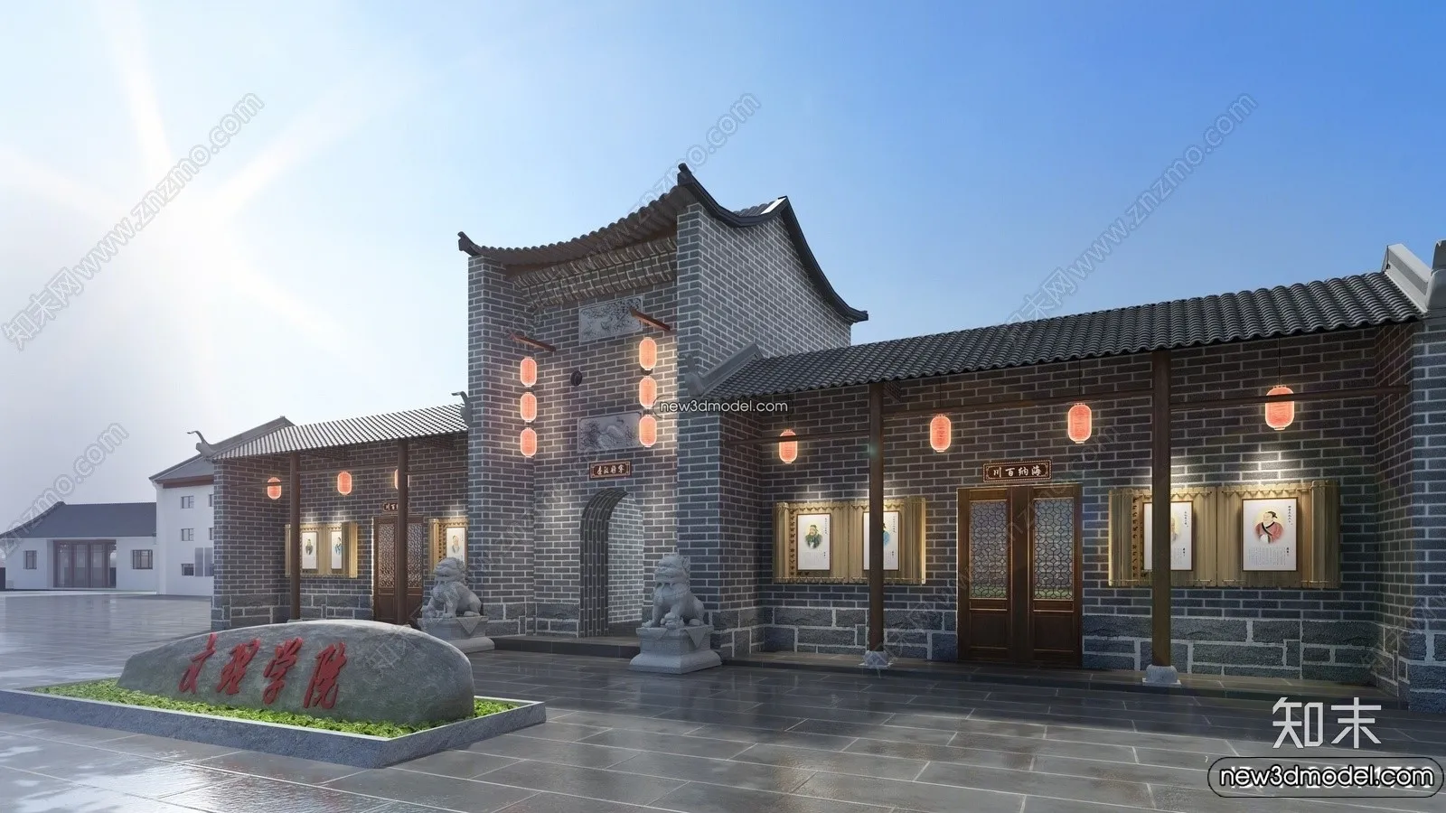 Exterior 3D Models of Pagoda – 3D Scenes – 004 – VRAY