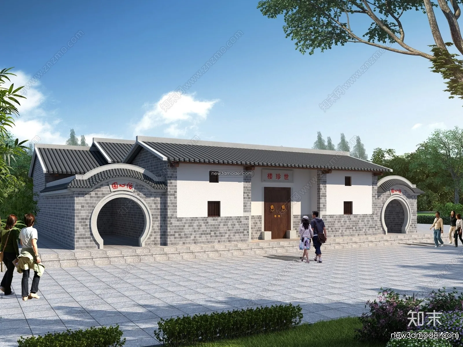 Exterior 3D Models of Pagoda – 3D Scenes – 005 – VRAY