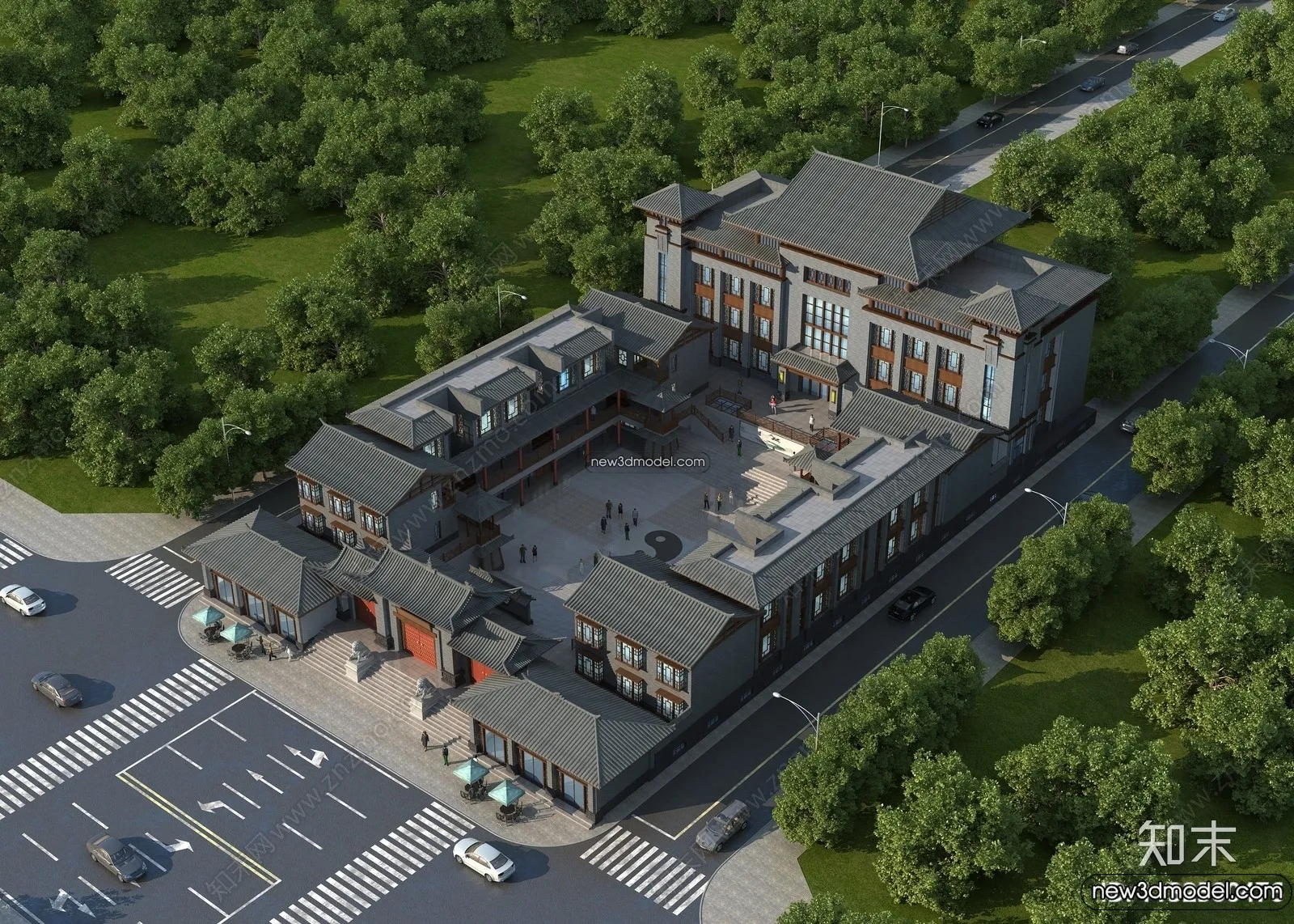 Exterior 3D Models of Pagoda – 3D Scenes – 006 – VRAY