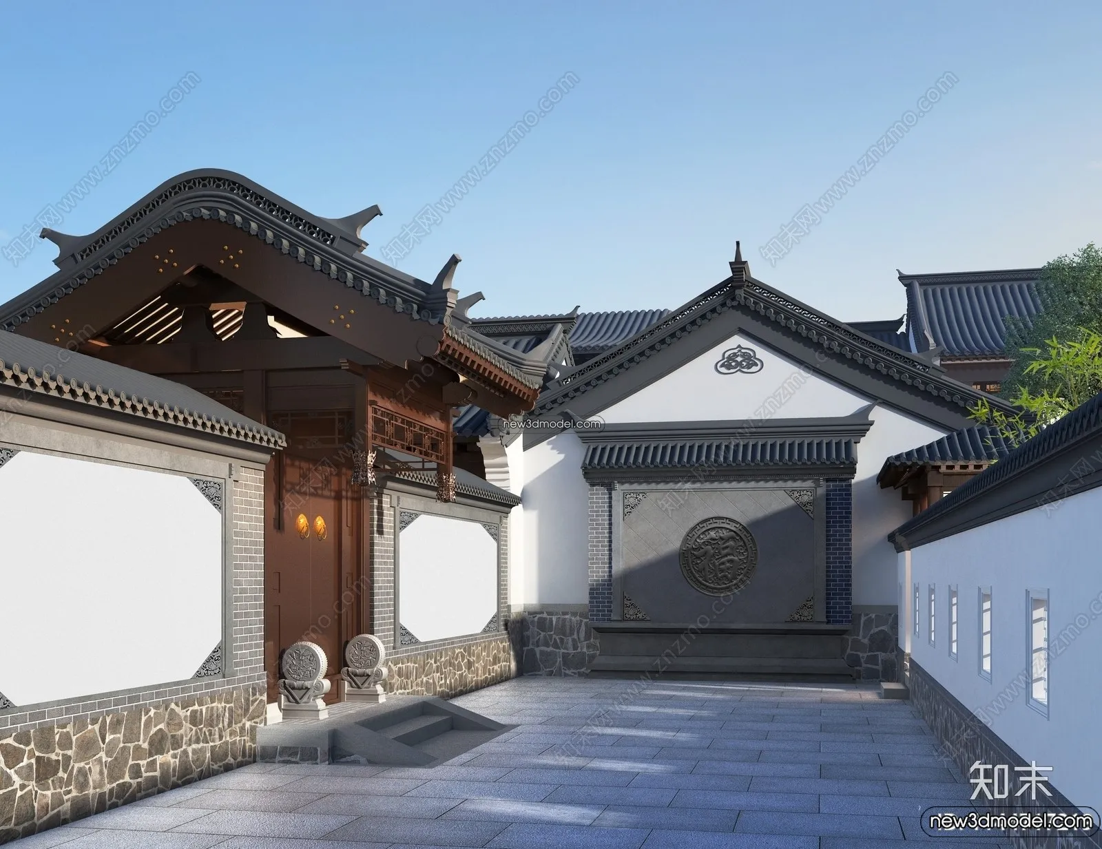 Exterior 3D Models of Pagoda – 3D Scenes – 011 – VRAY