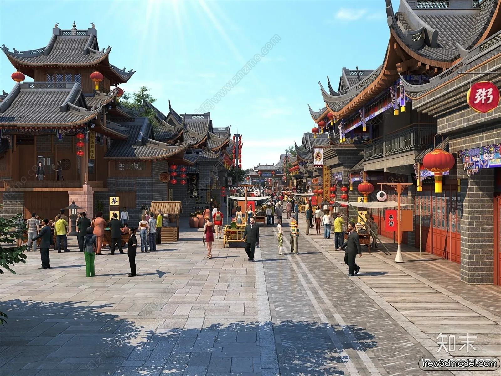 Exterior 3D Models of Pagoda – 3D Scenes – 013 – VRAY