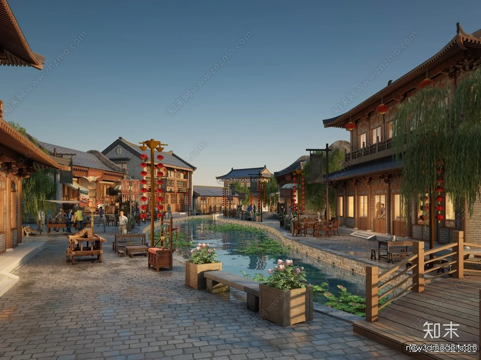 Exterior 3D Models of Pagoda – 3D Scenes – 018 – VRAY