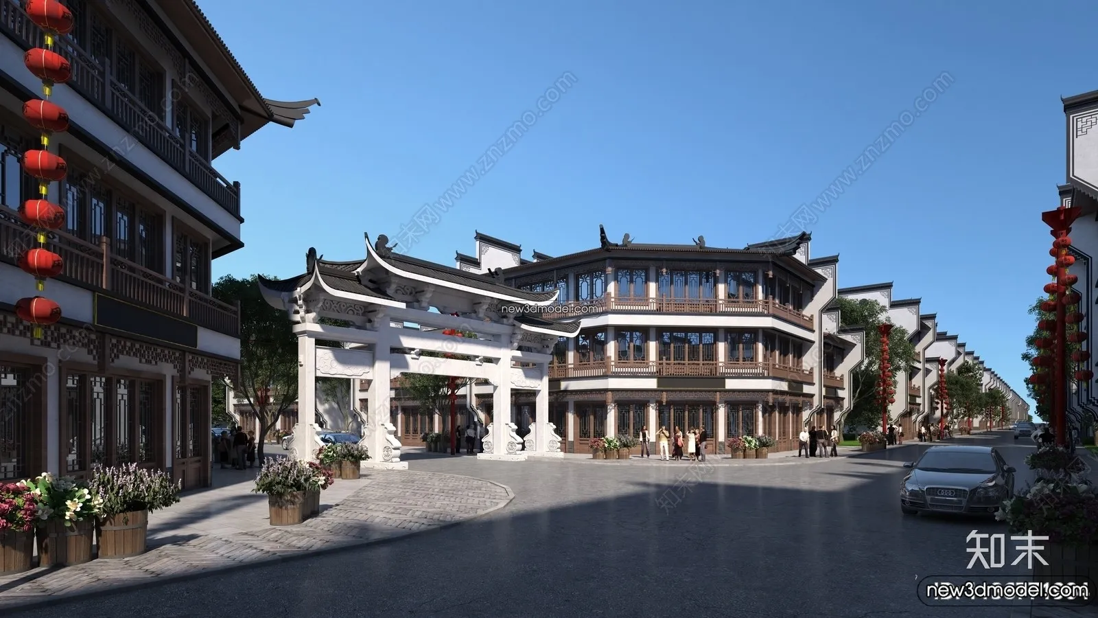 Exterior 3D Models of Pagoda – 3D Scenes – 019 – VRAY