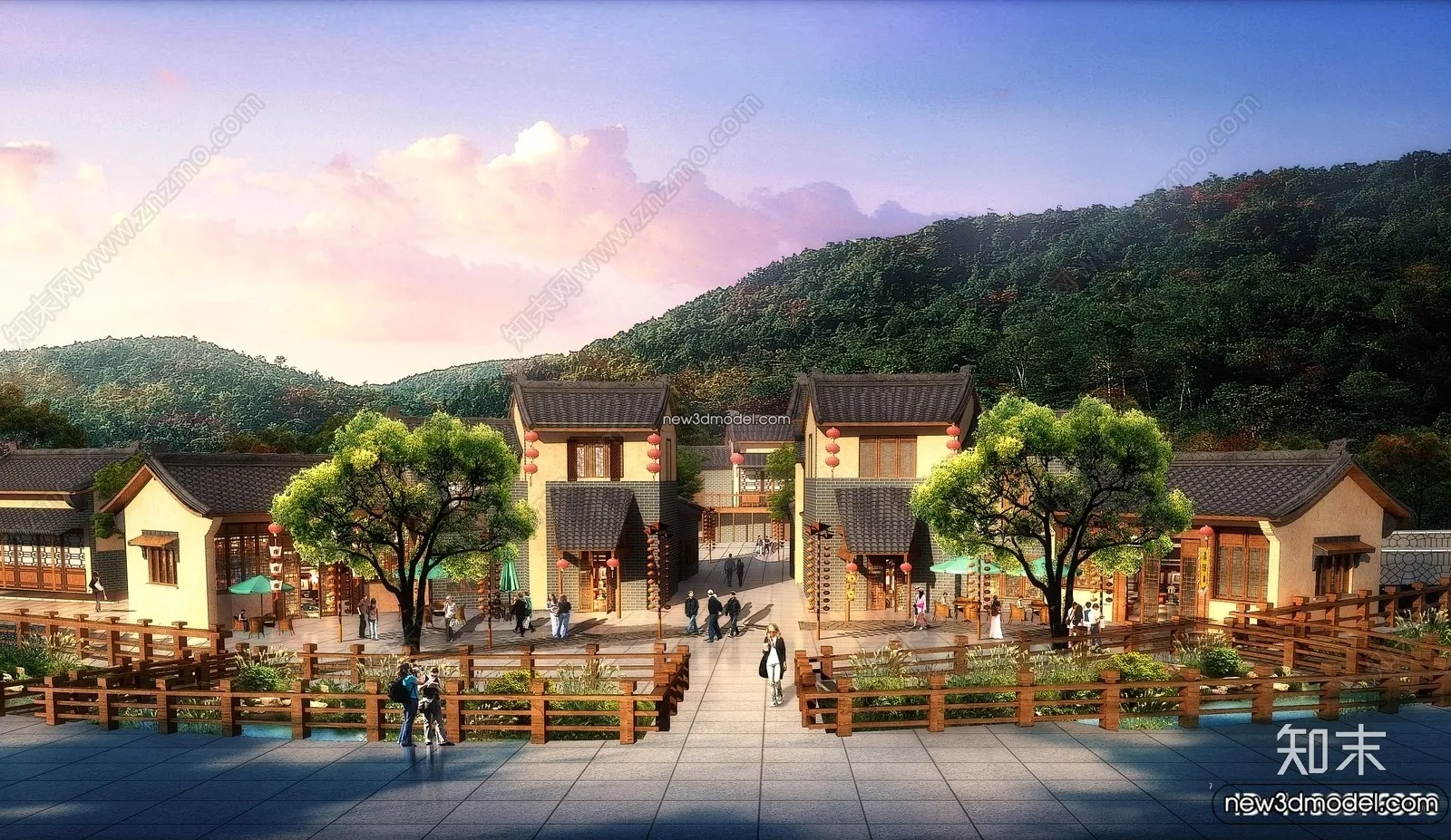 Exterior 3D Models of Pagoda – 3D Scenes – 020 – VRAY