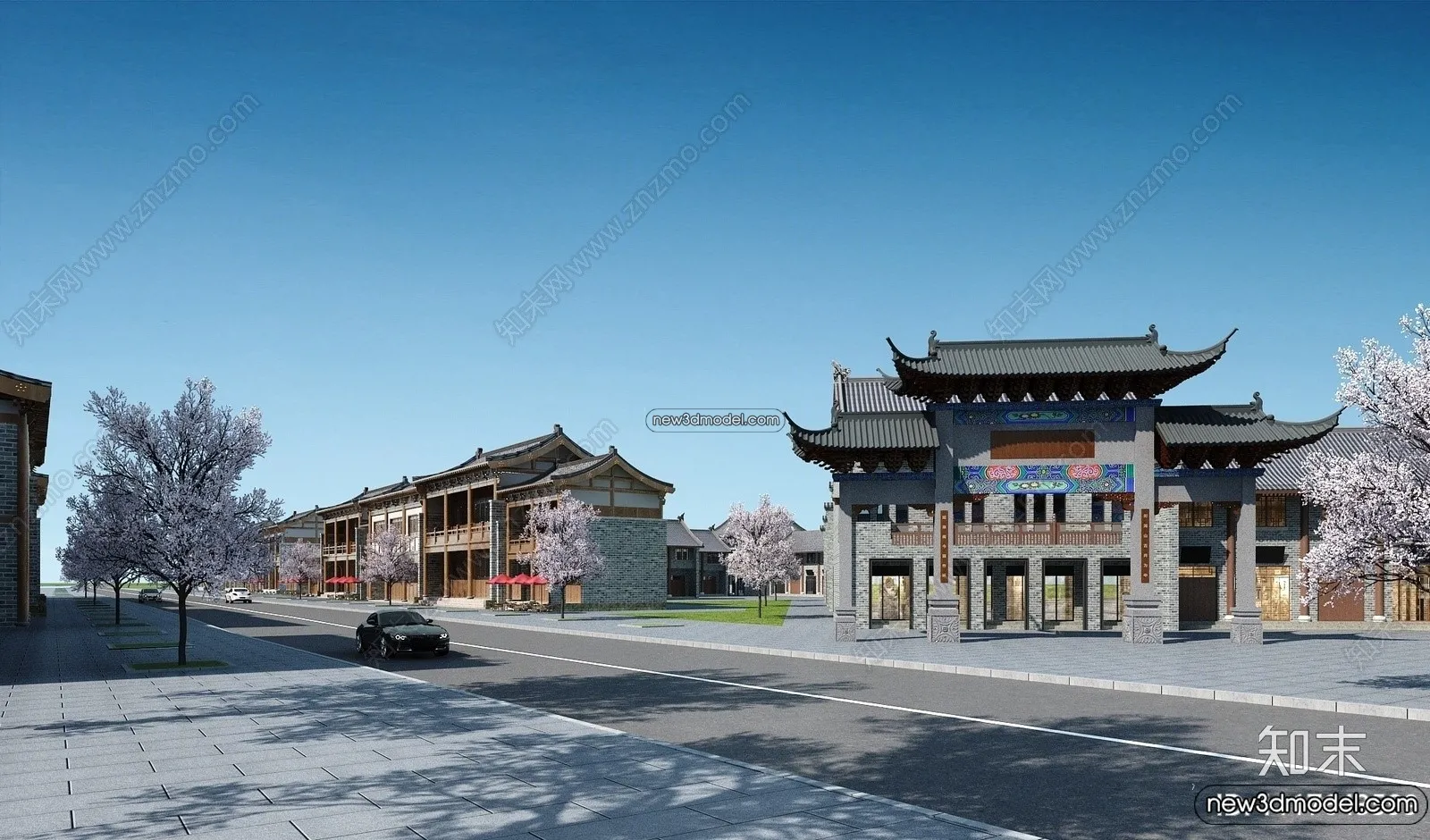 Exterior 3D Models of Pagoda – 3D Scenes – 026 – VRAY