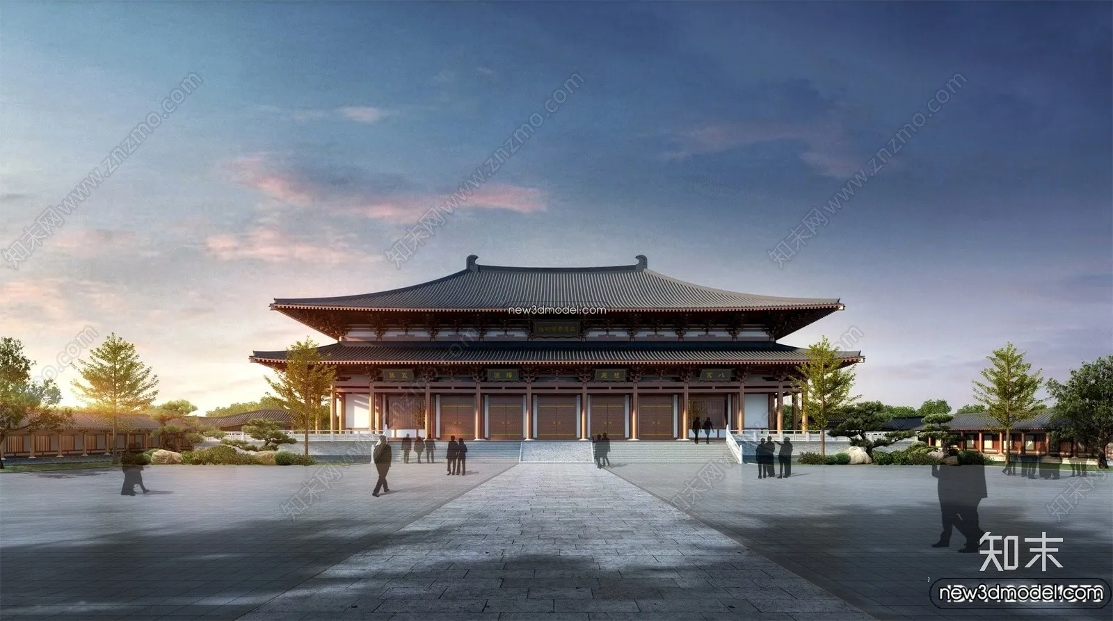 Exterior 3D Models of Pagoda – 3D Scenes – 028 – VRAY